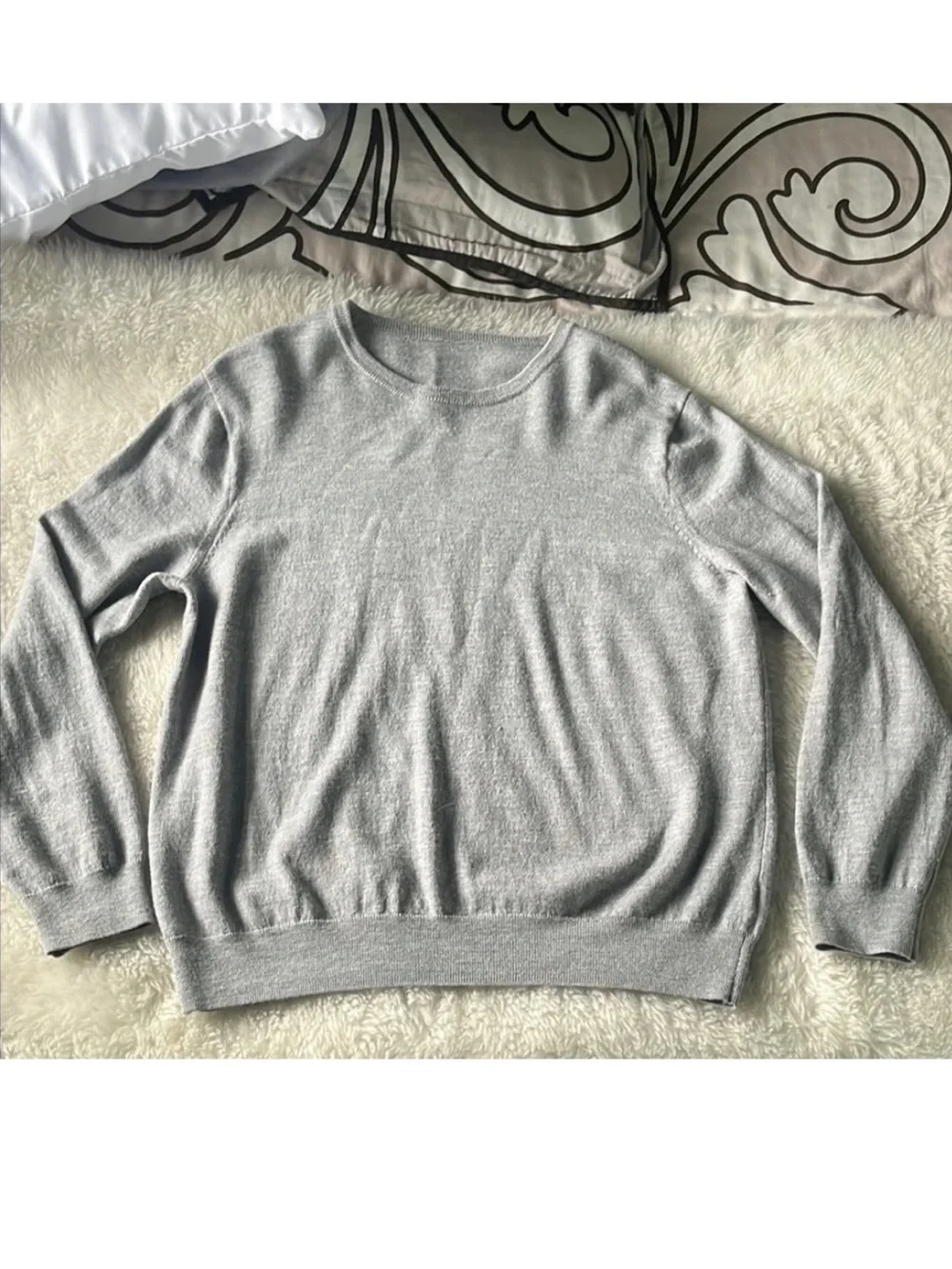 J. Crew Light Gray Merino Wool Sweater size M